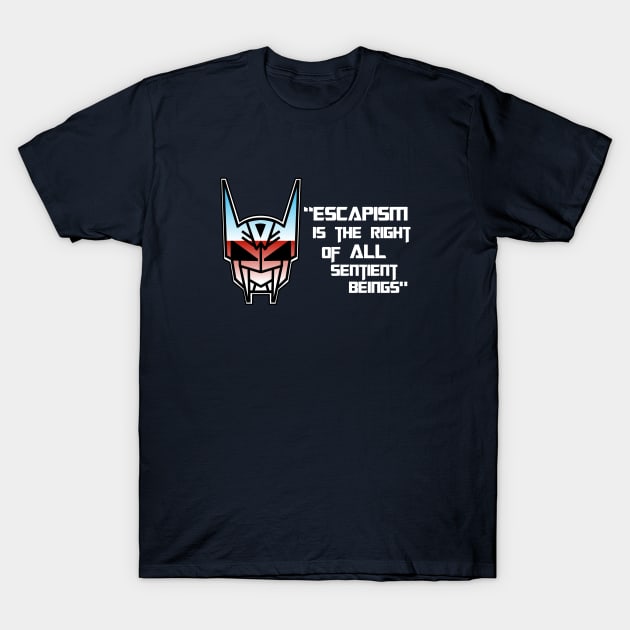 80s Retro Chomp - "Escapism is the right of all sentient beings" quote T-Shirt by The Splintering